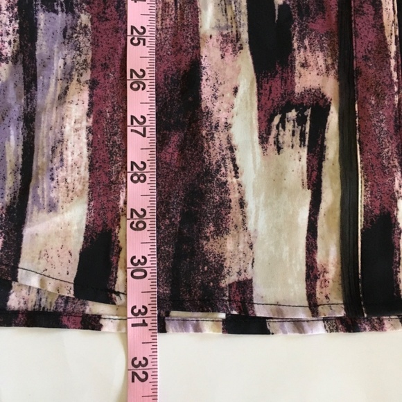 Simply Vera Vera Wang Essential Popover Top Blouse Plus Sz 3X Purple Abstract - Picture 16 of 16